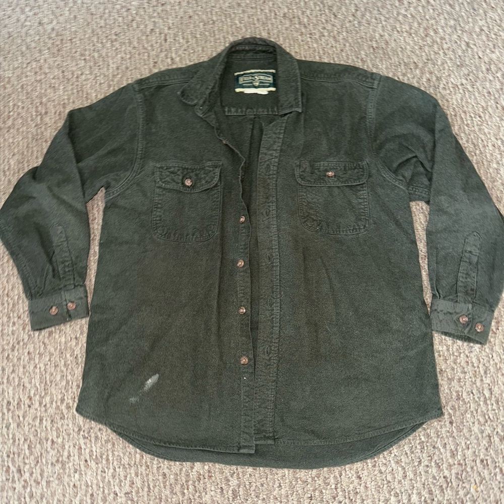 Dark Green Button-Up Shirt